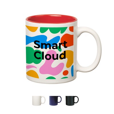 11 Oz. Full Color Hughes Stoneware Mug With C-handle